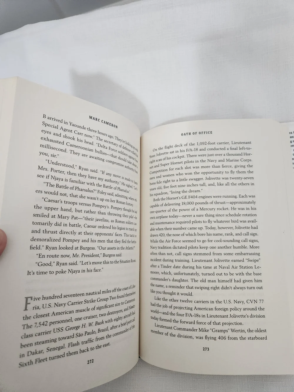 Tom Clancy's Oath of Office Hardcover Book